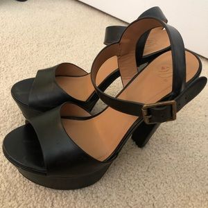 Black platform heels